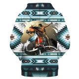 Powwow Store chief running horse 3d hoodie