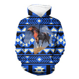 Powwow Store gb nat00428 02 brown white horse native 3d hoodie