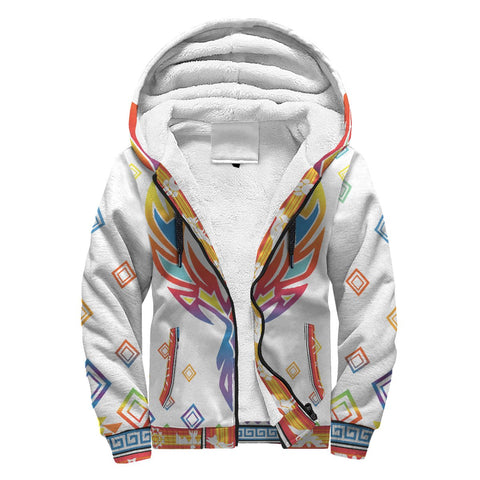 Phoenix Rising Native American Symbol Sherpa Hoodie