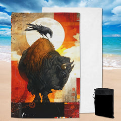 Powwow Store gb nat00244 bison native american pool beach towel