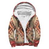 Tribal Ethnic Seamless Pattern Geometric Sherpa Hoodie