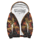 United Tribes Brown Design Native American AOP Sherpa Hoodie