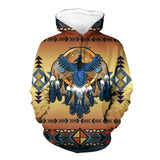 Powwow Store gb nat00055 03 blue thunderbird native american 3d hoodie