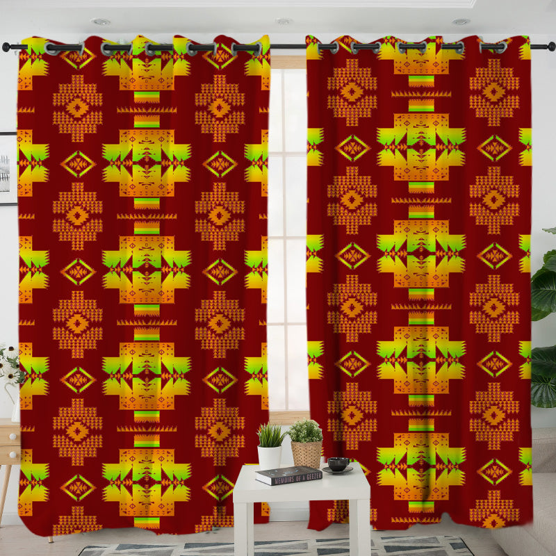 GB-NAT00720-16 Pattern  Native American Living Room Curtain