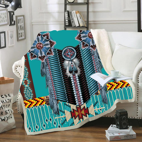 Powwow StoreBLK0012 Tribal Native Pattern Native Blanket