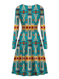 Powwow Store gb nat00062 05 turquoise design native long sleeve dress