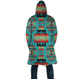 GB-NAT00046-01 Blue Native Tribes Pattern Native American Cloak