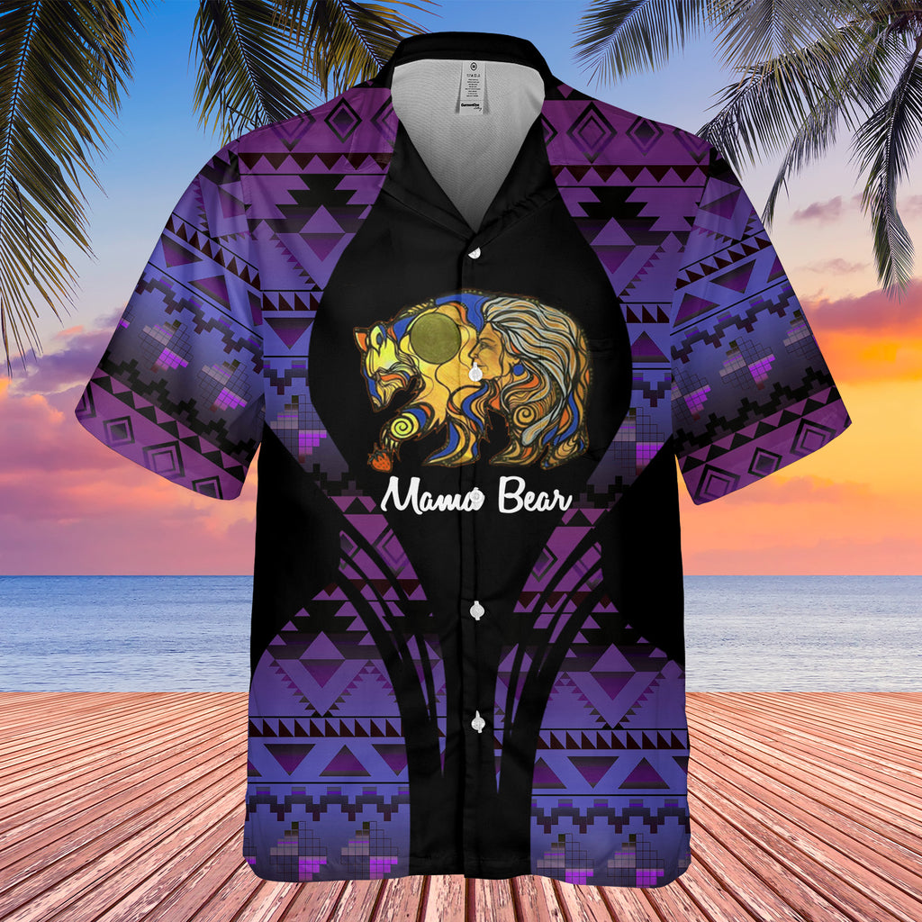 Powwow StoreGBHW000181 Tribe Design Native American Hawaiian Shirt 3D