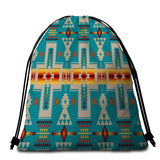 GB-NAT00062-05 Turquoise Tribe Design Beach Blanket & Bag Set