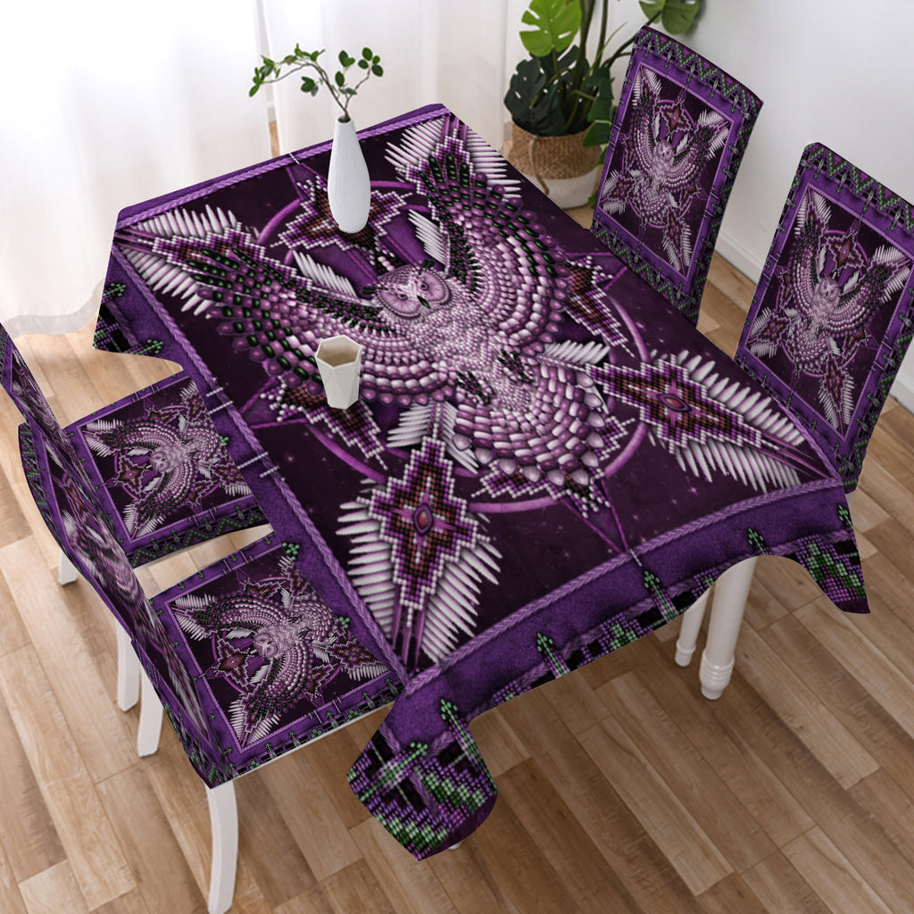 TB0009 - Purple Thunderbird Mandala American Tablecloth