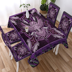 Powwow StoreTB0009  Purple Thunderbird Mandala American Tablecloth