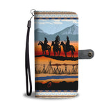 Chief Riding Horses Native American Wallet Phone Case