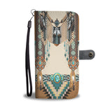 Brown Pattern Breastplate Native American Wallet Phone Case GB-NAT00059-WCAS01
