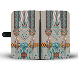 Powwow Store turquoise blue pattern breastplate native american wallet phone case gb nat00069 wcas01