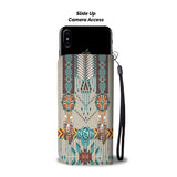 Powwow Store turquoise blue pattern breastplate native american wallet phone case gb nat00069 wcas01