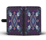 Powwow Store gb nat00023 wcas04 naumaddic arts dark purple native american wallet phone case