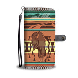 GB-NAT00024-WCAS01 Mountain Bison Native American Wallet Phone Case