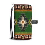 Powwow Store southwest green symbol native american wallet phone case