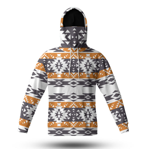 Powwow StoreHWM0007 Pattern Tribal Native 3D Hoodie With Mask