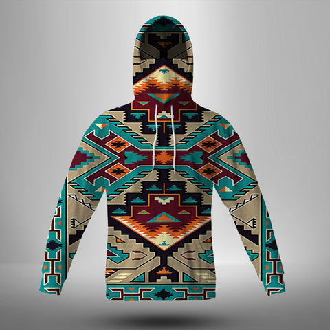 Powwow Store gb nat00016 native american culture design 3d hoodie with mask