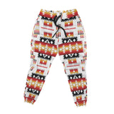 Powwow Store gb nat00075 jogg01 white tribes pattern native american aop jogger