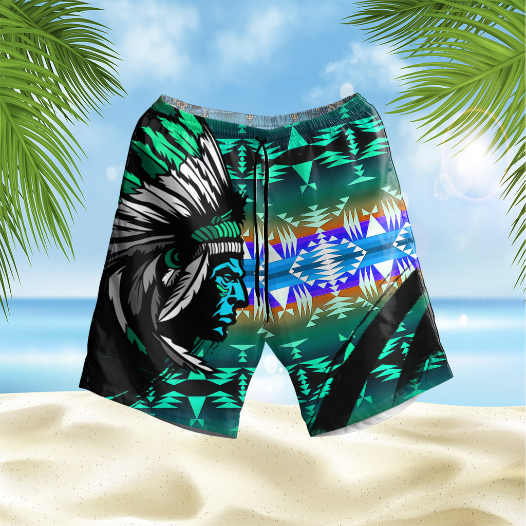 Powwow StoreGBHS00042 Pattern Native Hawaiian Shorts