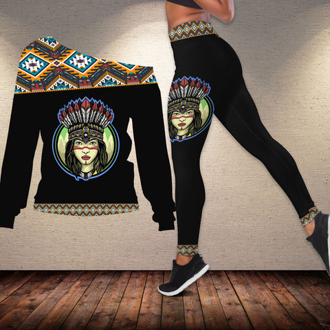 Powwow Store gb nat00384 native girl off shoulder sweater legging set