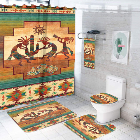 GB-NAT00054 Kokopelli Myth Native American  Bathroom Set