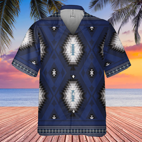 GB-HW00019 Pattern Black Hawaiian Shirt 3D