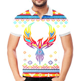 GB-NAT00067	Phoenix Rising Native American  Polo T-Shirt 3D