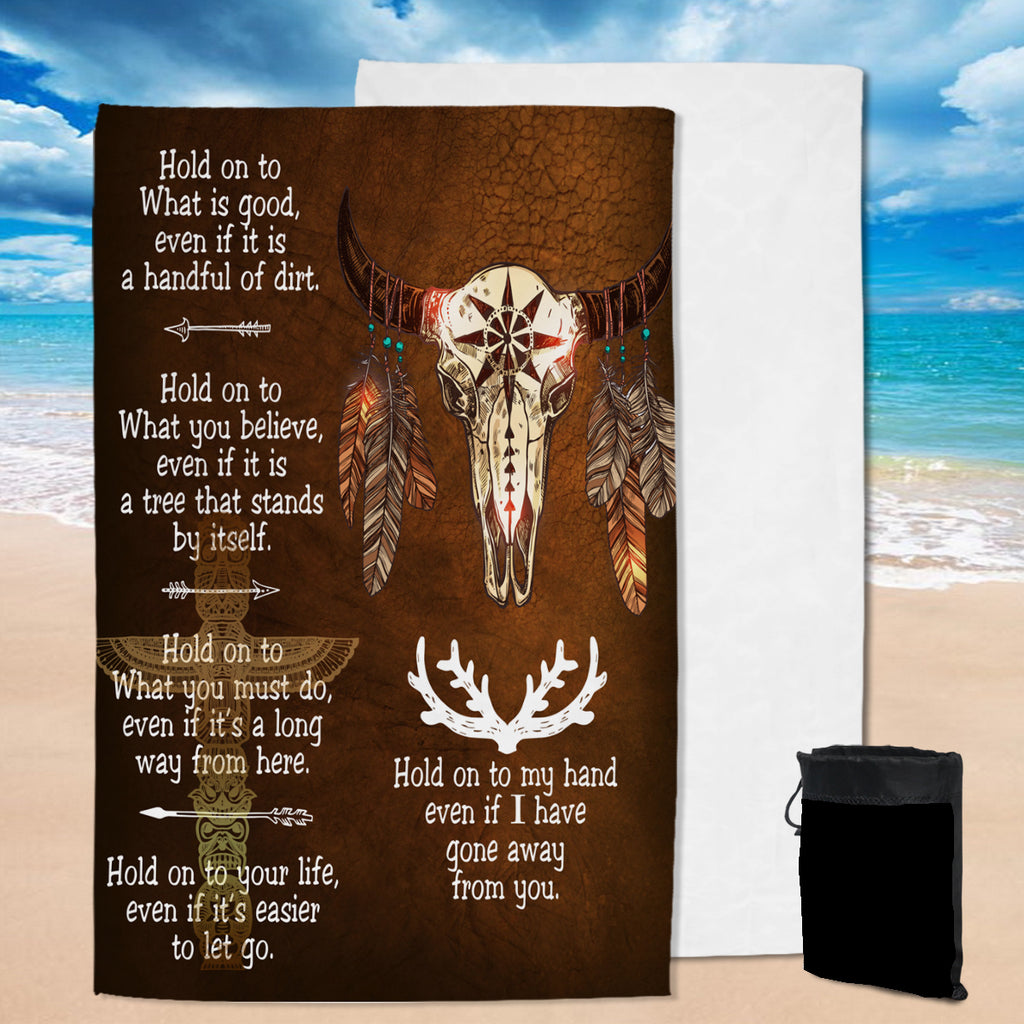 GB-NAT00123	Bison Feather Native American  Pool Beach Towel