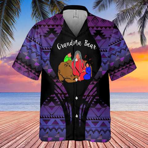 Powwow StoreGBHW000178 Tribe Design Native American Hawaiian Shirt 3D