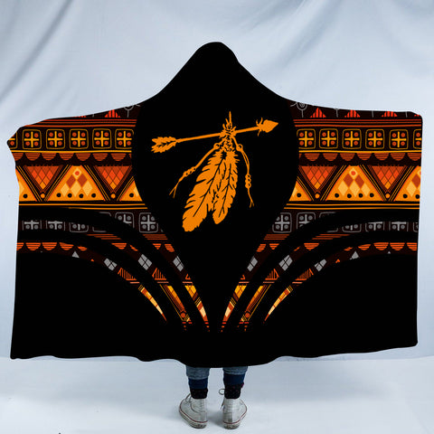 HDB00104 Pattern Native American Design Hooded Blanket
