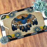 Powwow Store gb nat00131 blue thunderbird native doormat