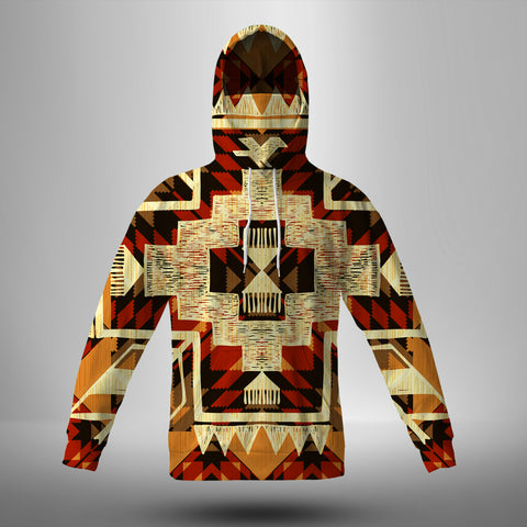 Powwow Store gb nat00022 tribal yellow arrow native american 3d hoodie with mask