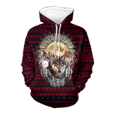 Powwow StoreHD000117 Native American Pride  3D Hoodie