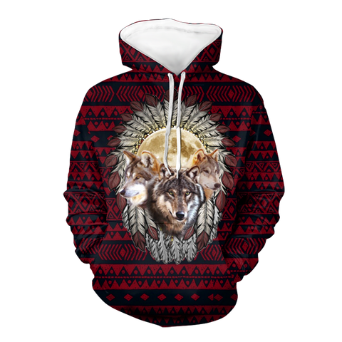 Powwow StoreHD000117 Native American Pride  3D Hoodie