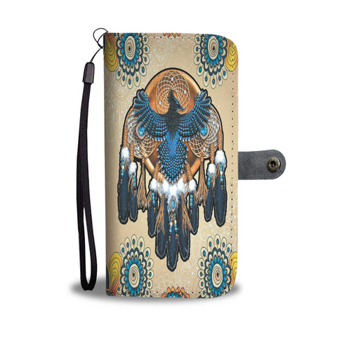 Powwow Store gb nat00131 blue thunderbird native american wallet phone case