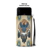 Powwow Store gb nat00131 blue thunderbird native american wallet phone case