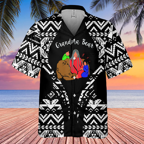 Powwow StoreGBHW000177 Tribe Design Native American Hawaiian Shirt 3D