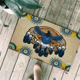 Powwow Store gb nat00131 blue thunderbird native doormat