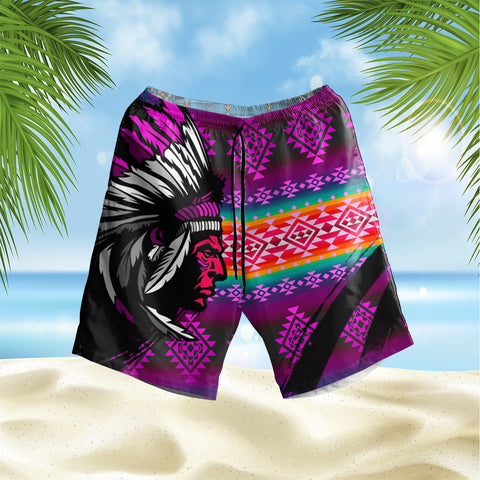 GB-HS00040 Pattern Native Hawaiian Shorts