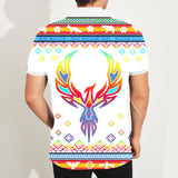 GB-NAT00067	Phoenix Rising Native American  Polo T-Shirt 3D