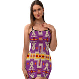 Powwow Store gb nat00062 07 light purple design fitted slip dress