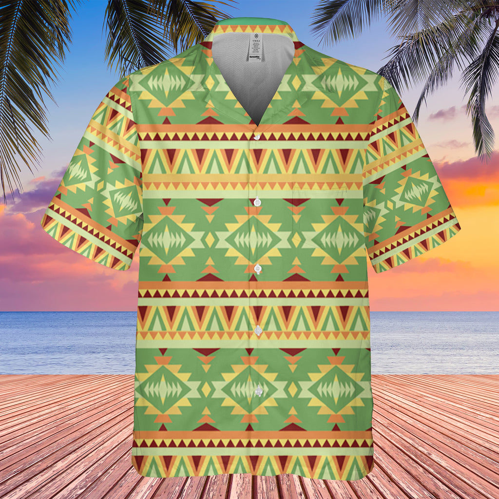 Powwow StoreGBHW00018 Pattern Black Hawaiian Shirt 3D