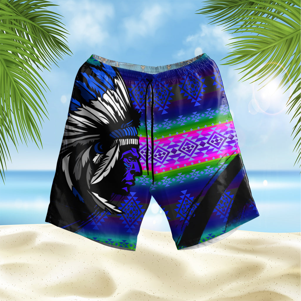 Powwow StoreGBHS00039 Pattern Native Hawaiian Shorts