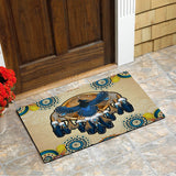 Powwow Store gb nat00131 blue thunderbird native doormat