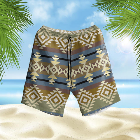 GB-NAT00750 Pattern Native Hawaiian Shorts