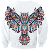 White Owl Native American 3D Sweatshirt - Powwow Store