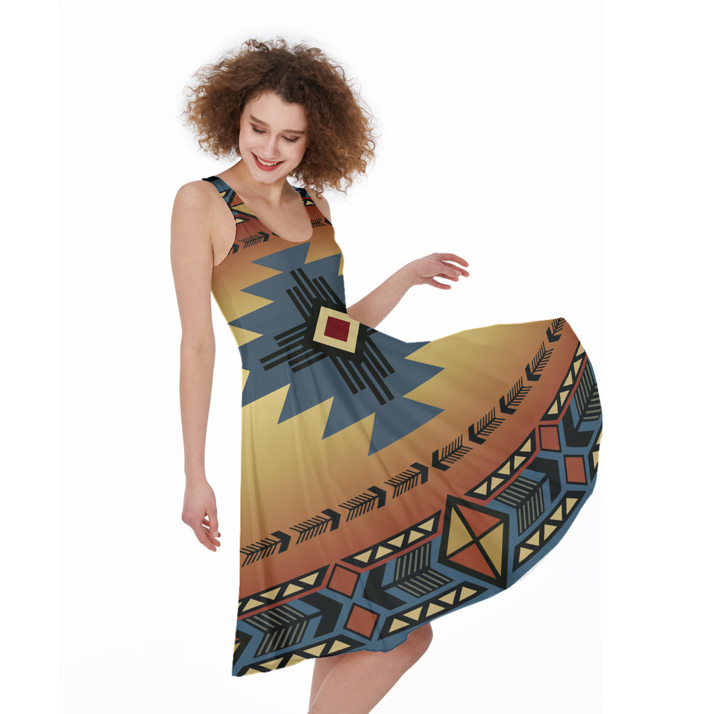 GB-NAT00057 Pattern Native 3D Women's Dress
